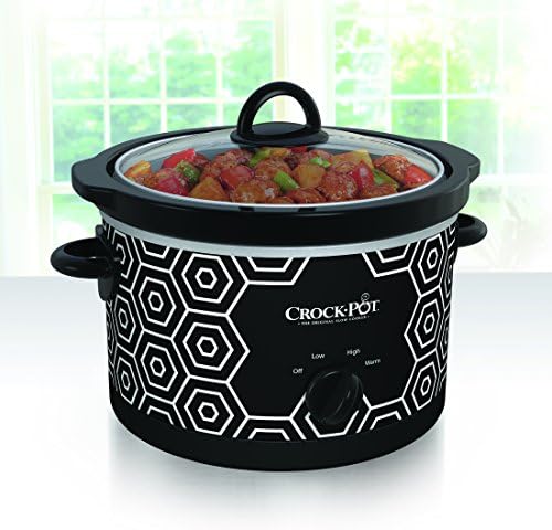 Crock-Pot 4.5 Quart Portable Slow Cooker – Black & White - Choice 869