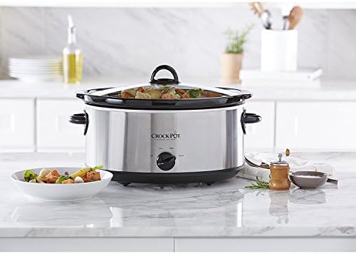 Crock-Pot 7 Quart Oval Manual Slow Cooker – Stainless Steel - Choice 154