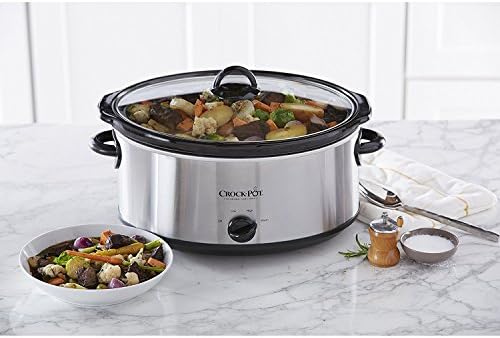 Crock-Pot 7 Quart Oval Manual Slow Cooker – Stainless Steel - Choice 154