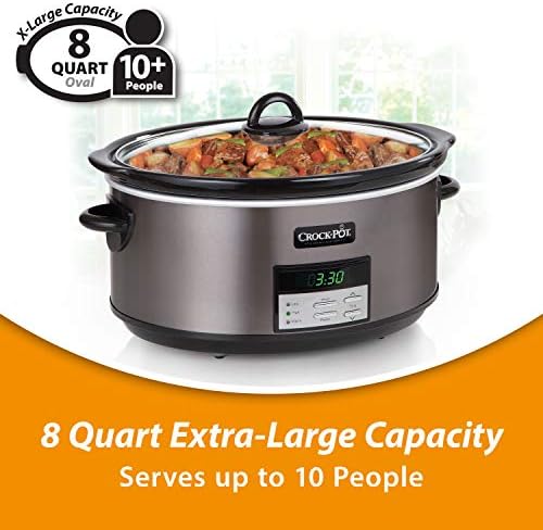 Crock-Pot 8 Quart Programmable Slow Cooker with Auto Warm - Choice 443