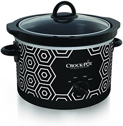 Crock-Pot 4.5 Quart Portable Slow Cooker – Black & White - Choice 869