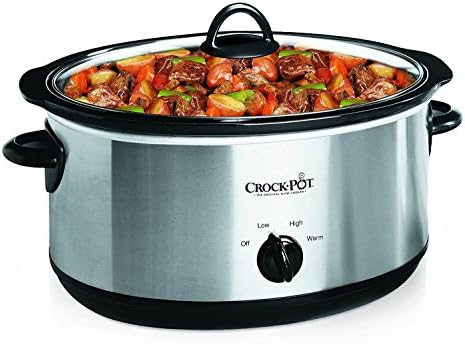 Crock-Pot 7 Quart Oval Manual Slow Cooker – Stainless Steel - Choice 154