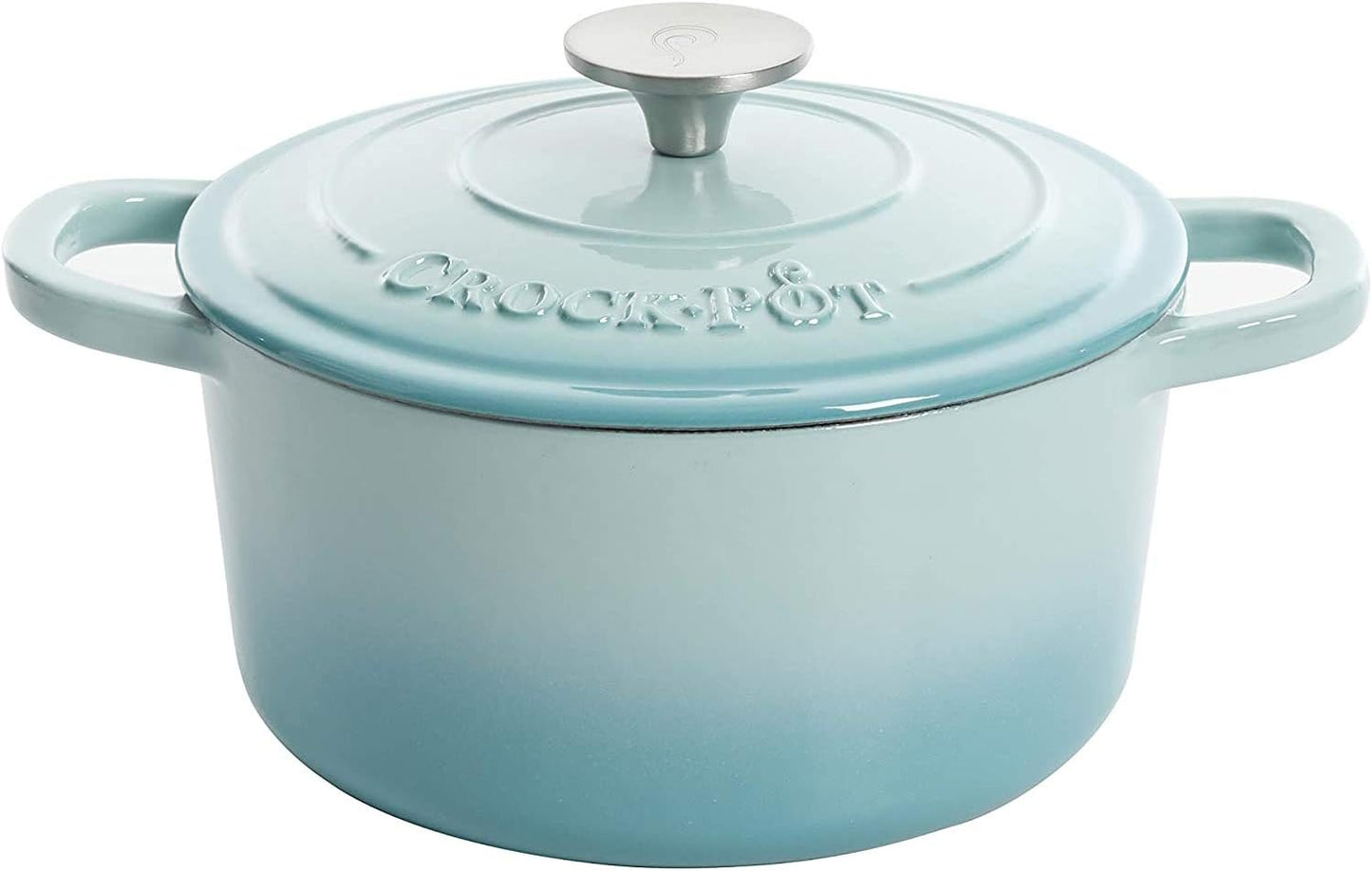 Crock-Pot 3 Quart Enameled Cast Iron Dutch Oven – Aqua - Choice 105