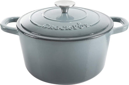 Crock-Pot 3 Quart Enameled Cast Iron Dutch Oven – Aqua - Choice 105