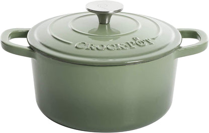 Crock-Pot 3 Quart Enameled Cast Iron Dutch Oven – Aqua - Choice 105