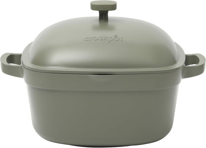Crock-Pot 3 Quart Enameled Cast Iron Dutch Oven – Aqua - Choice 105