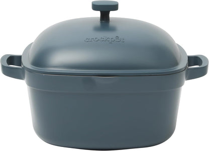Crock-Pot 3 Quart Enameled Cast Iron Dutch Oven – Aqua - Choice 105
